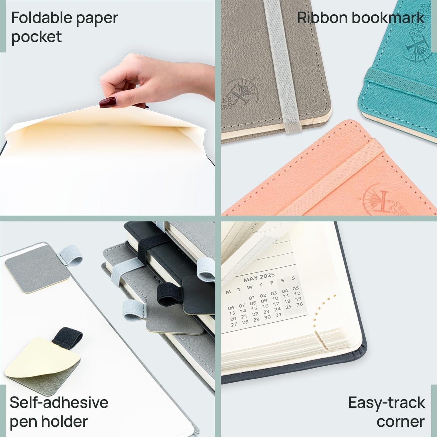 POPRUN Planner 2025-2026 (Large - 8.5'' x 10.5'') Academic Weekly Calendar (July 2025 - June 2026) with Hourly Time Slots, Monthly Tabs, 100GSM Thick Papers, Leather Soft Cover - Brown