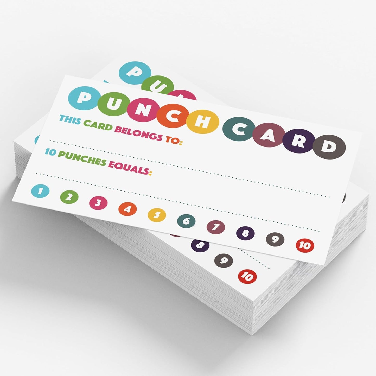 500-Pack Extra-Thick Cardstock Punch Cards - 2 x3.5 inches - Classroom, Home, School, Business Loyalty - Motivate, Reward, and Track Progress