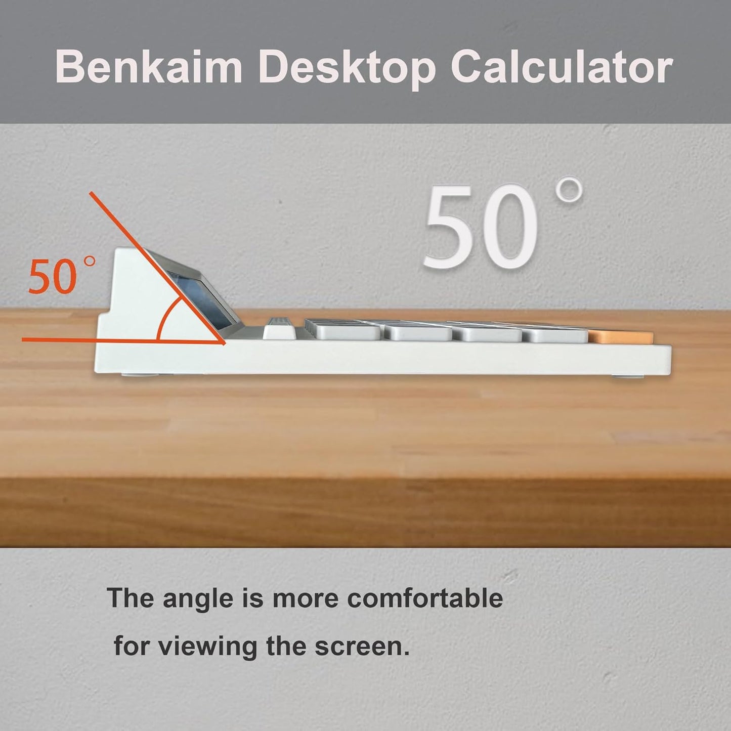 Desk Calculators, Benkaim Desktop Calculator, Big Button Calculator with12 Digit Large Display for Office, Home & Business Use