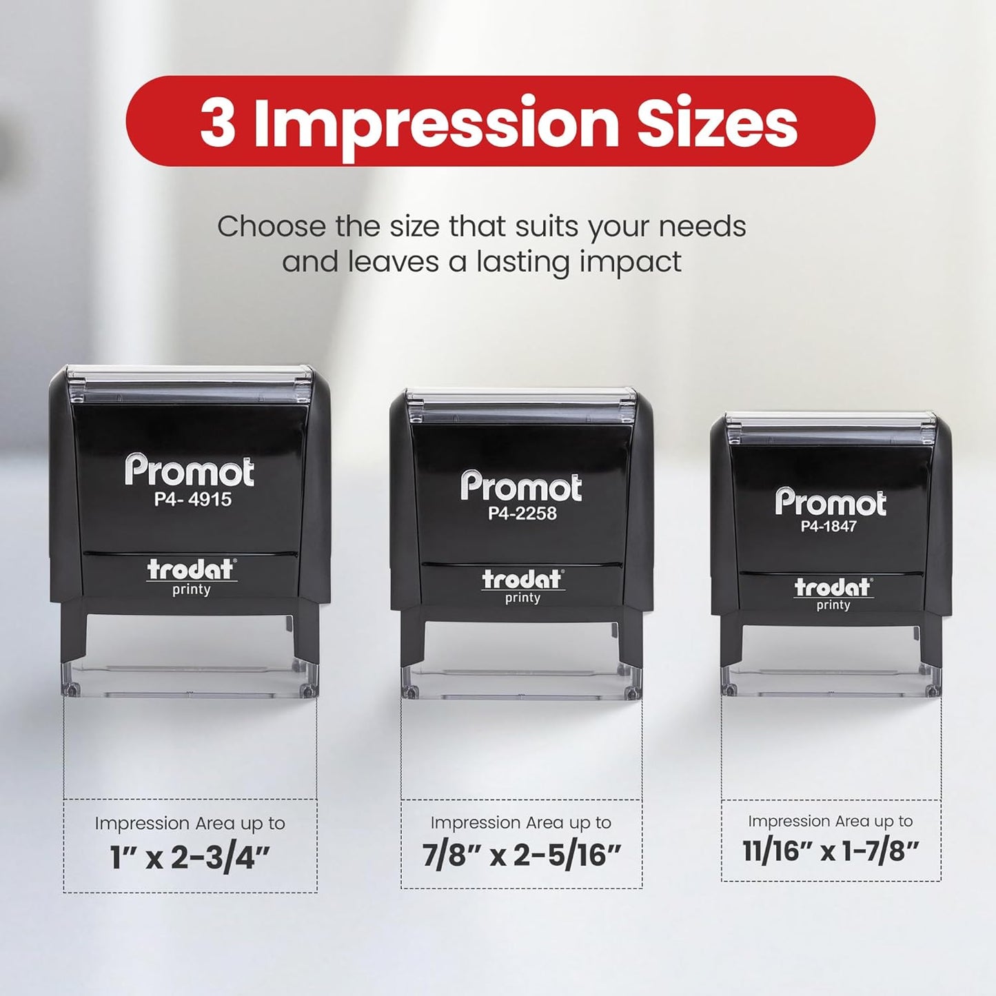 Promot Self Inking Custom Stamp - Up to 4 Lines of Personalized Text, Customized Address Stamp with Easy to Change Ink Cartridge (Medium)