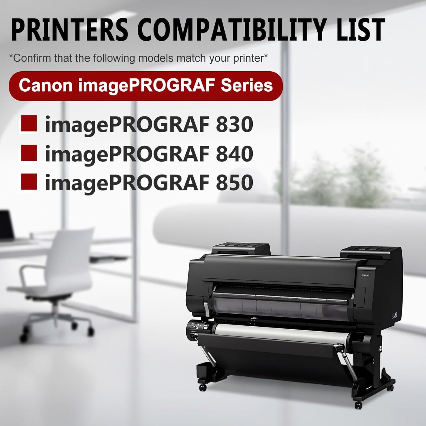 PFI-707 Ink Cartridge PFI707 Ink Tank Compatible with Canon imagePROGRAF PF830, iPF840, iPF850 CAD Plotters 700 ML (1-Pack, Magenta)