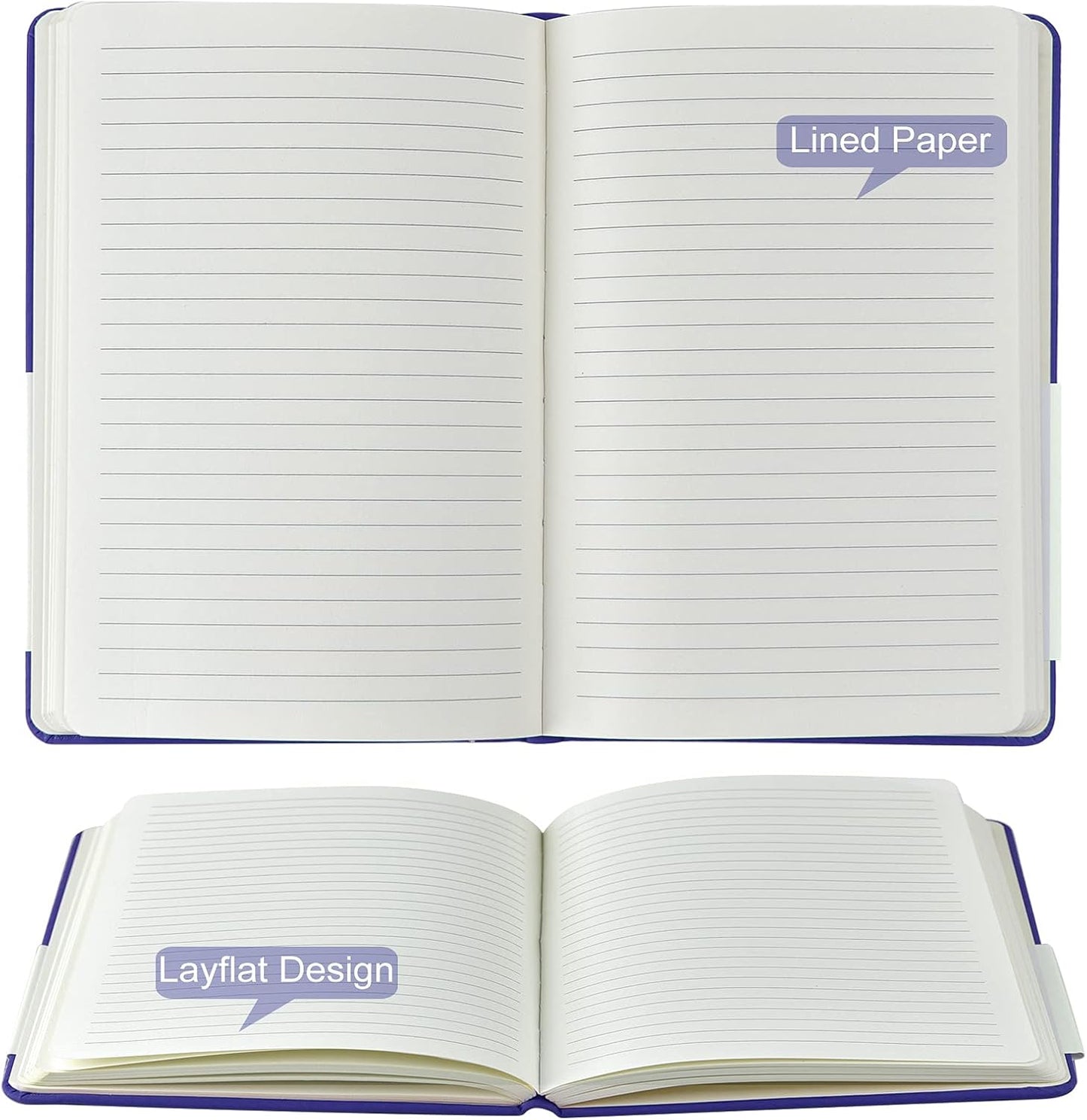 Coopay 24 Pack A5 Journal Notebooks Bulk, 160 Pages, 100GSM Thick Paper, 8.3 x 5.5 inch Hardcover Lined Leather Journals for Writing Office School Business,Bulk Notebook for Work Men Women (Blue)