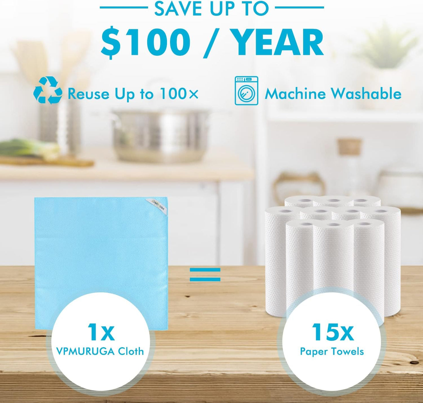 Streak Free Miracle Cleaning Cloths Easy Clean Nanoscale,Fish Scale Microfiber Window Mirror Glass Car Stainless Steel Cleaning,Lint Free Dish cloth Wine Glass Polishing Towel,Reusable,Pack 6,Blue