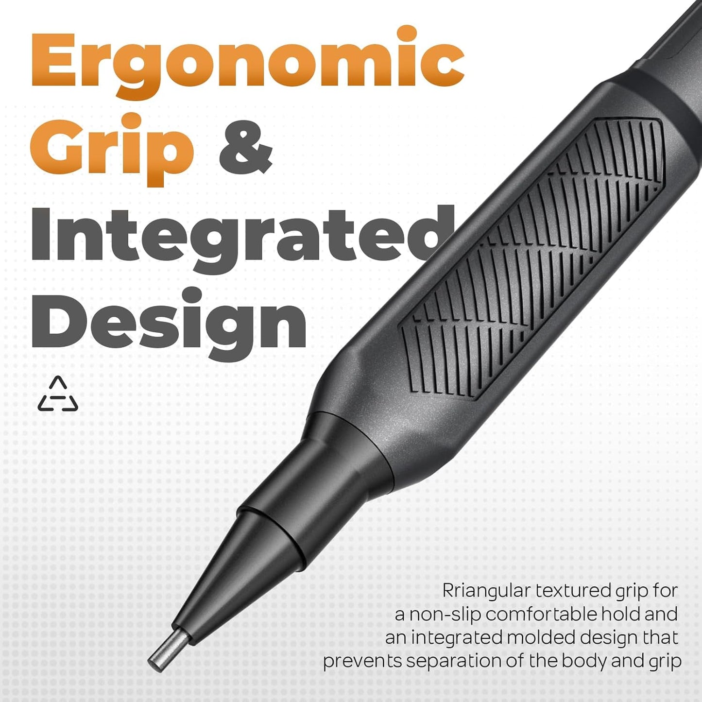 Nicpro 3 Pack Weatherproof Mechanical Pencil Set, 1.3mm Metal Mechanical Pencils, Heavy Duty Pencil for Outdoor All Weather Marking Drafting Drawing with 75 Lead Refills, Erasers, Case (Black, HD1000)