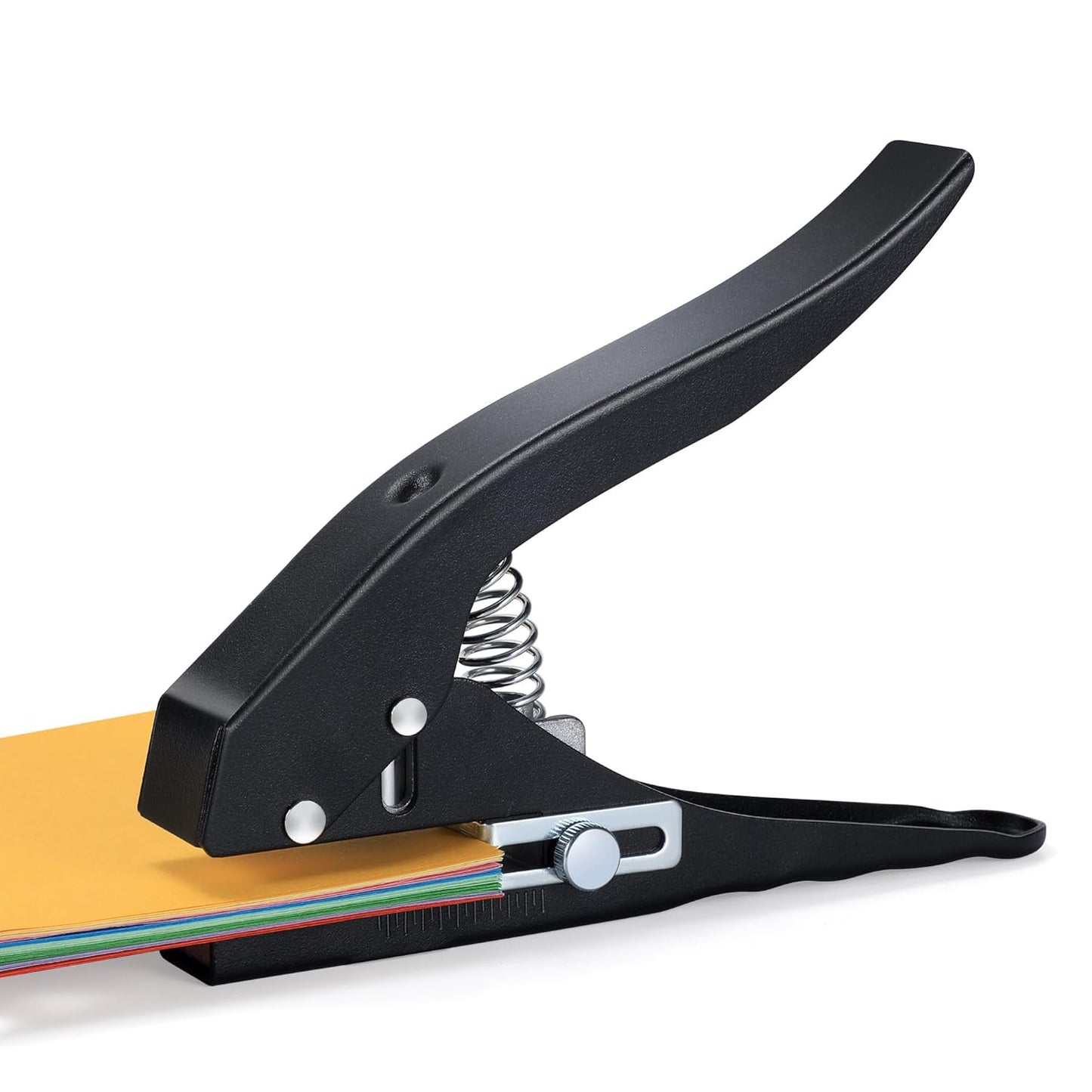 Hole Punch,Heavy Duty Hole Puncher Single,Paper Punch Portable Hand Held Long Hole Punch for Paper Cards Plastic Cardboard (10MM)