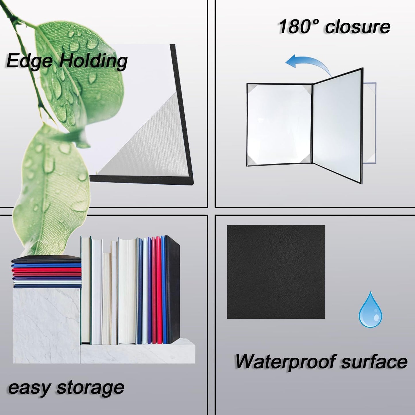 Diploma Cover 8.5x11 Inch, Graduation Certificate Holder - Elegant Faux Leather Folder for Graduation, Wedding Officiant,Black-1 Pack