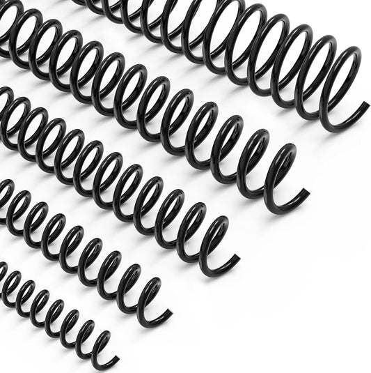 150 Pack Plastic Spiral Binding Coils,1/4", 5/16", 3/8", 1/2", 5/8", 3/4", 4:1 Pitch Multi-Size Pack of 150