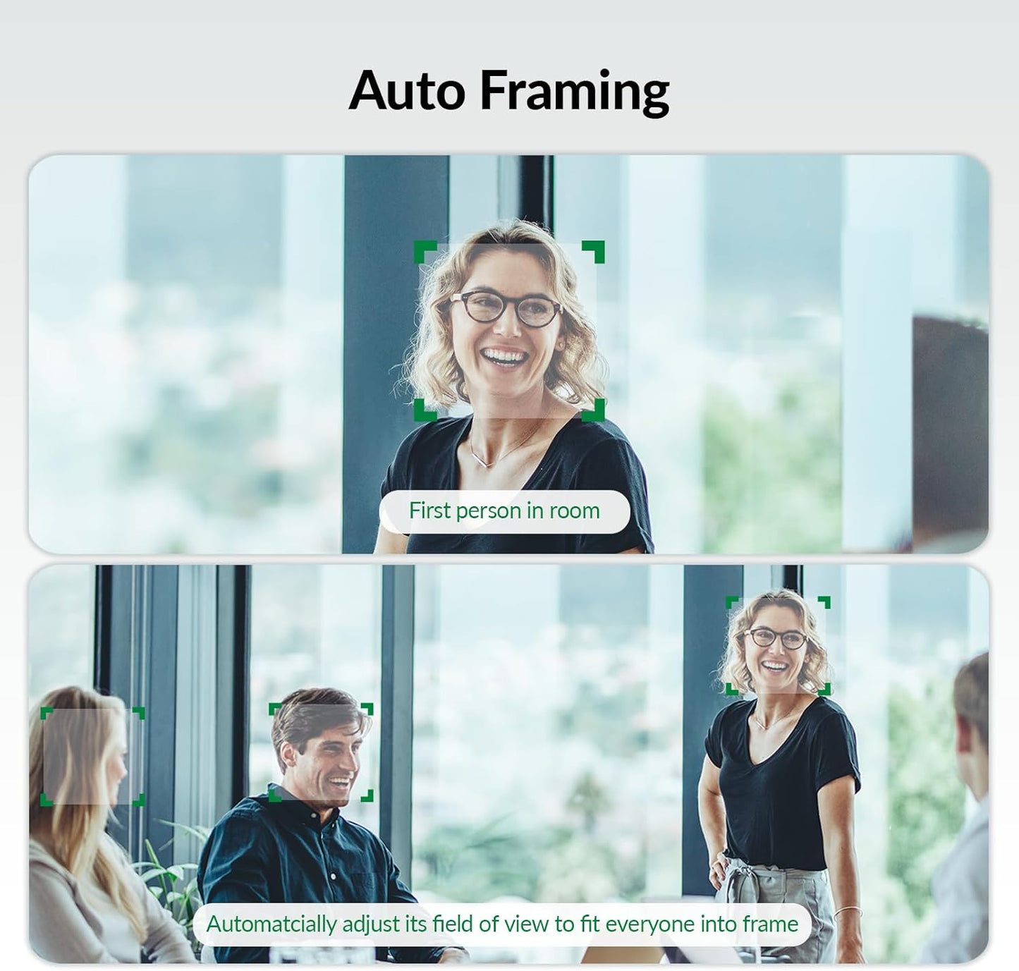 WYRESTORM 4K Conference Room Camera with AI Auto Framing, Presenter & Speaker Tracking, 120° Wide-Angle Webcam, 5X Digital Zoom, 4-Mic Array & 2 Speakers, Work with Meet, Teams, Zoom