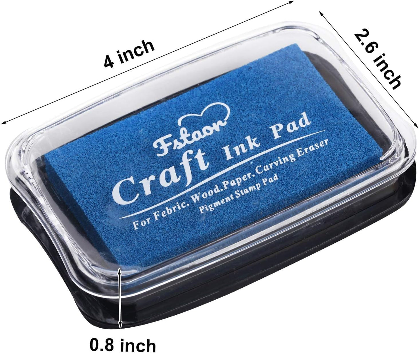 Large Finger Ink Pads for Kids Washable Craft Ink Stamp Pads, DIY for Rubber Stamps, Paper, Scrapbooking, Wood Fabric, Best Gift for Kids (3 x2inch Blue)
