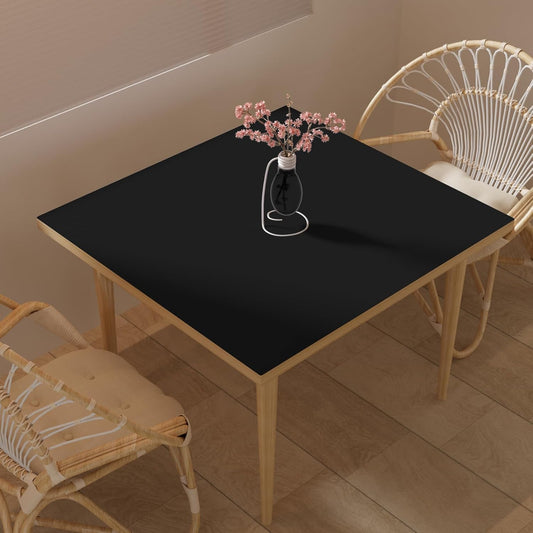 Leather Table Cover,1.8mm Thick,42x42 Inch Table Protector,Table Protector for Dining Room Table,Dining Table Cover,Table Cover Protector,Dining Table Protector(Black+Black,42x42)
