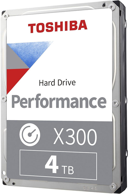 Toshiba X300 4TB Performance & Gaming 3.5-Inch Internal Hard Drive – CMR SATA 6 GB/s 7200 RPM 512 MB Cache - HDWR740XZSTA