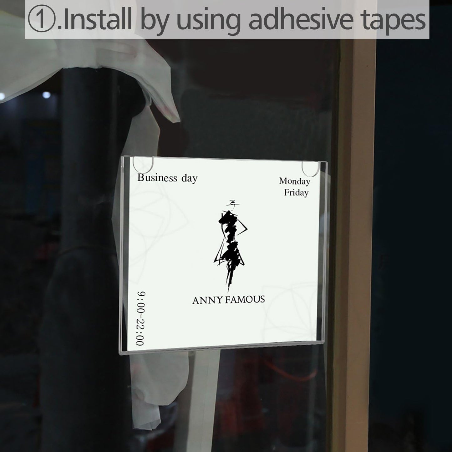 NIUBEE 20-Packs Acrylic Wall Mount Sign Holder 8.5 x 11, Clear Ad Frames for Papers.