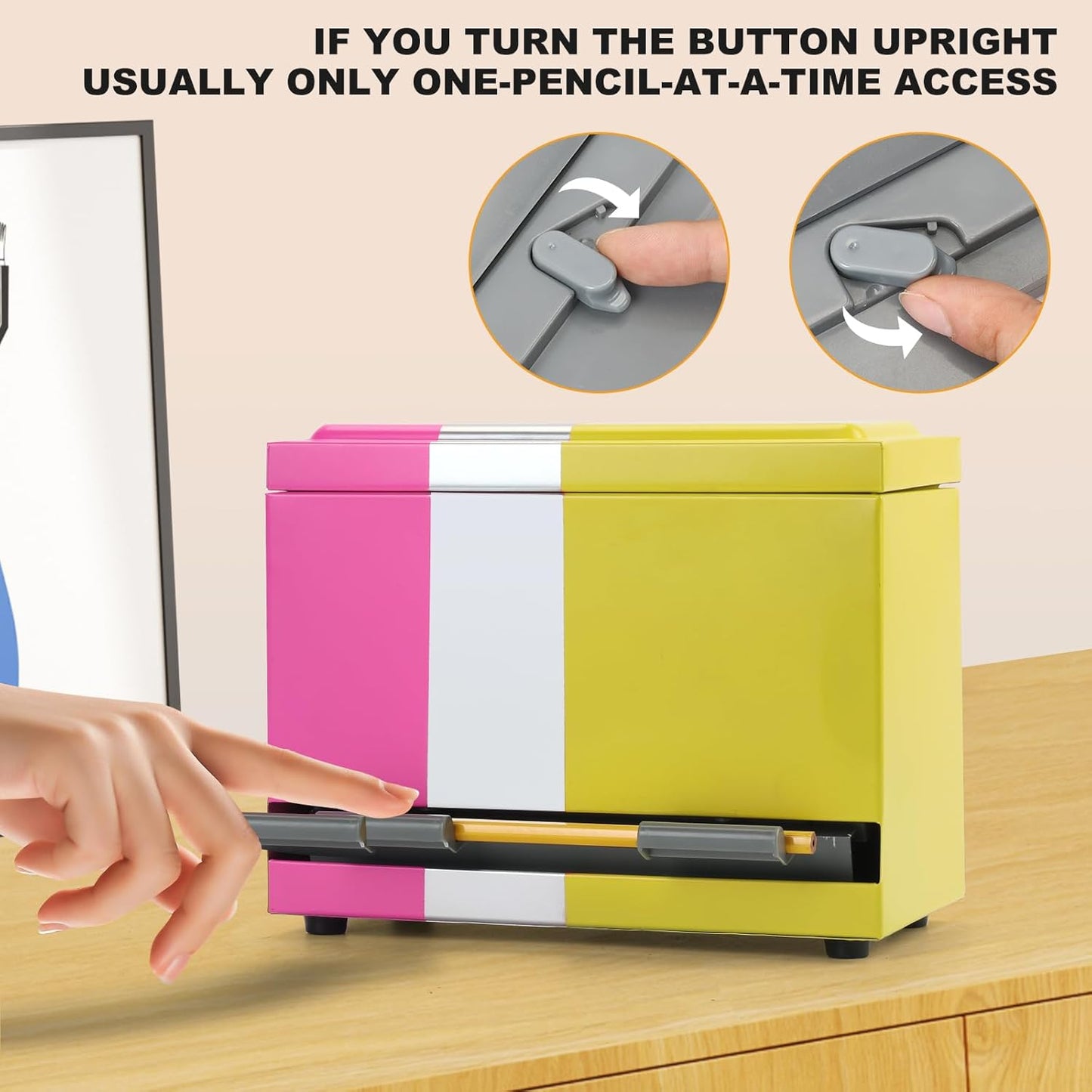 Pencil Dispenser for Classroom - Stainless Steel Pencil Dispenser Organizer Teachers Classroom Supplies Storage for Office, School Teacher Must Haves for Organization