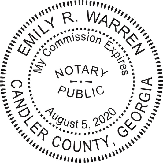 MaxMark Notary Stamp for State of Georgia - Pre-Inked Stamp