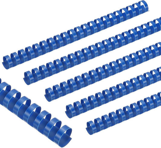 PATIKIL 22mm (7/8") Plastic Binding Combs, 50 Pcs 21 Rings Comb Binding Spines 190 Sheet Capacity Letter Size for Binding Paper Sheets Notebook Calendar Picture Album, Blue
