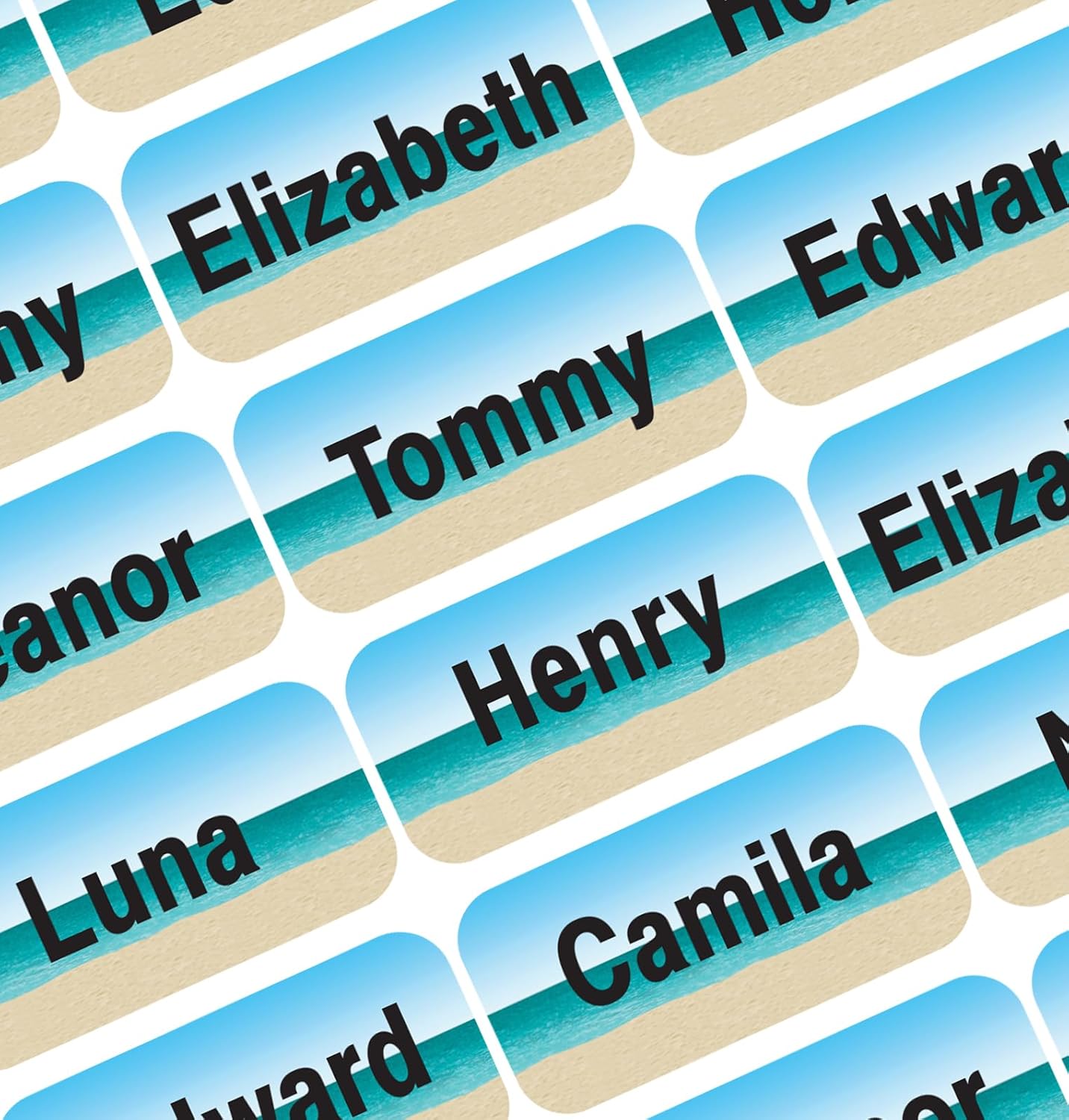 Personalized Waterproof Name Labels Press and Stick Custom Name Stick on Clothing Labels. Customized Up to 3 Lines Great for Camp & Daycare