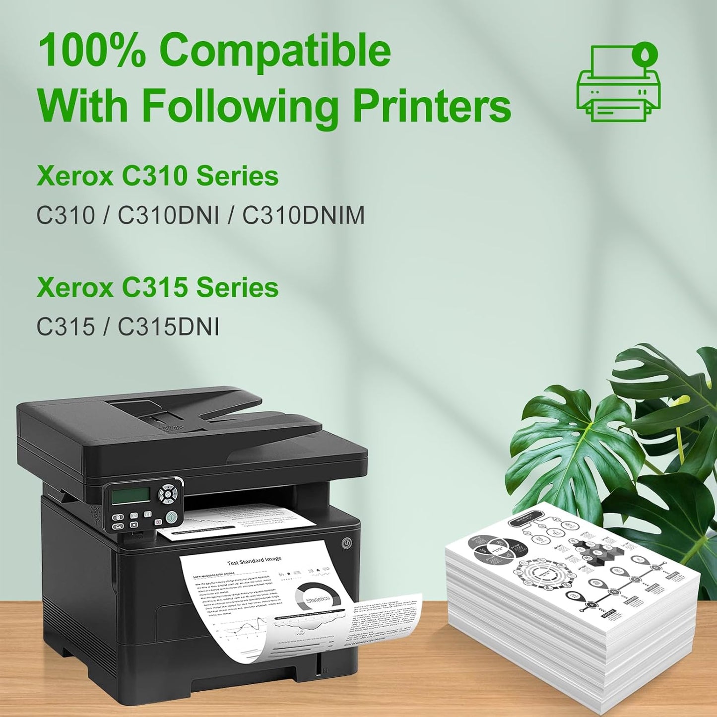Remanufactured C310 C315 Toner Cartridge Replacement 006R04358 for Xerox C310 C315(1-Pack Magenta)