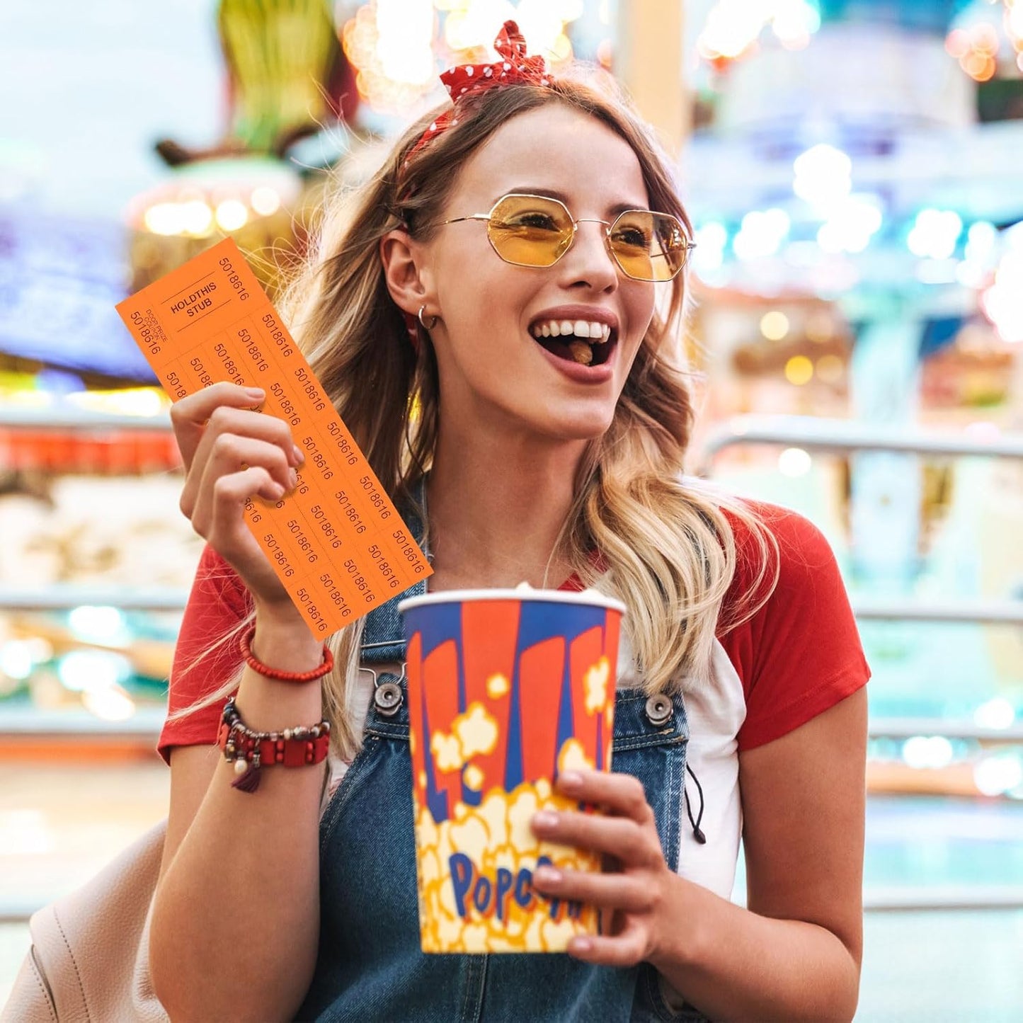 Kosiz 1000 Sheets 25 Bid Raffle Ticket Numbers - Chinese Auction Ticket Sheets for Silent Auctions, Events & Church (Orange)