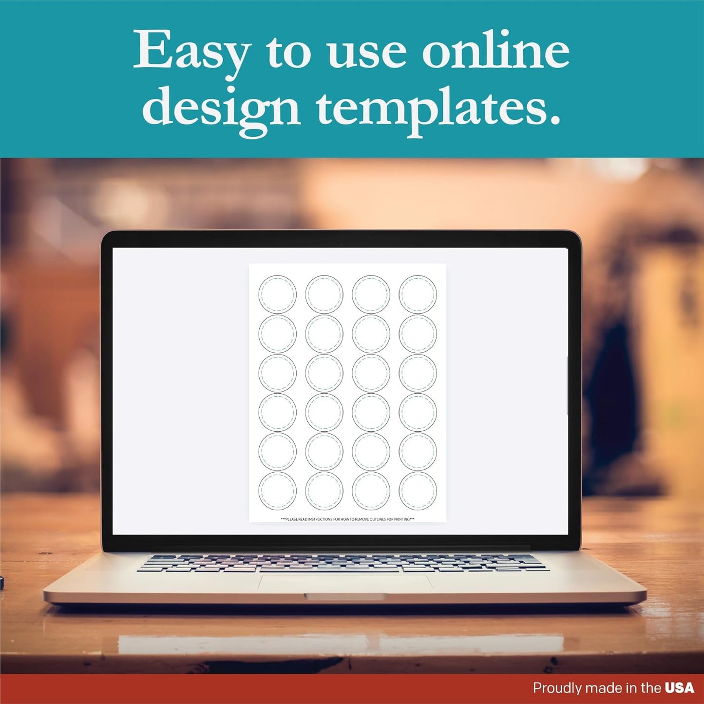 Premium Label Supply White Sticker Round Labels – 1-2/3" Circle – Laser/Inkjet Compatible – (24 per Sheet), 25 Sheets – 600 Total Adhesive Labels