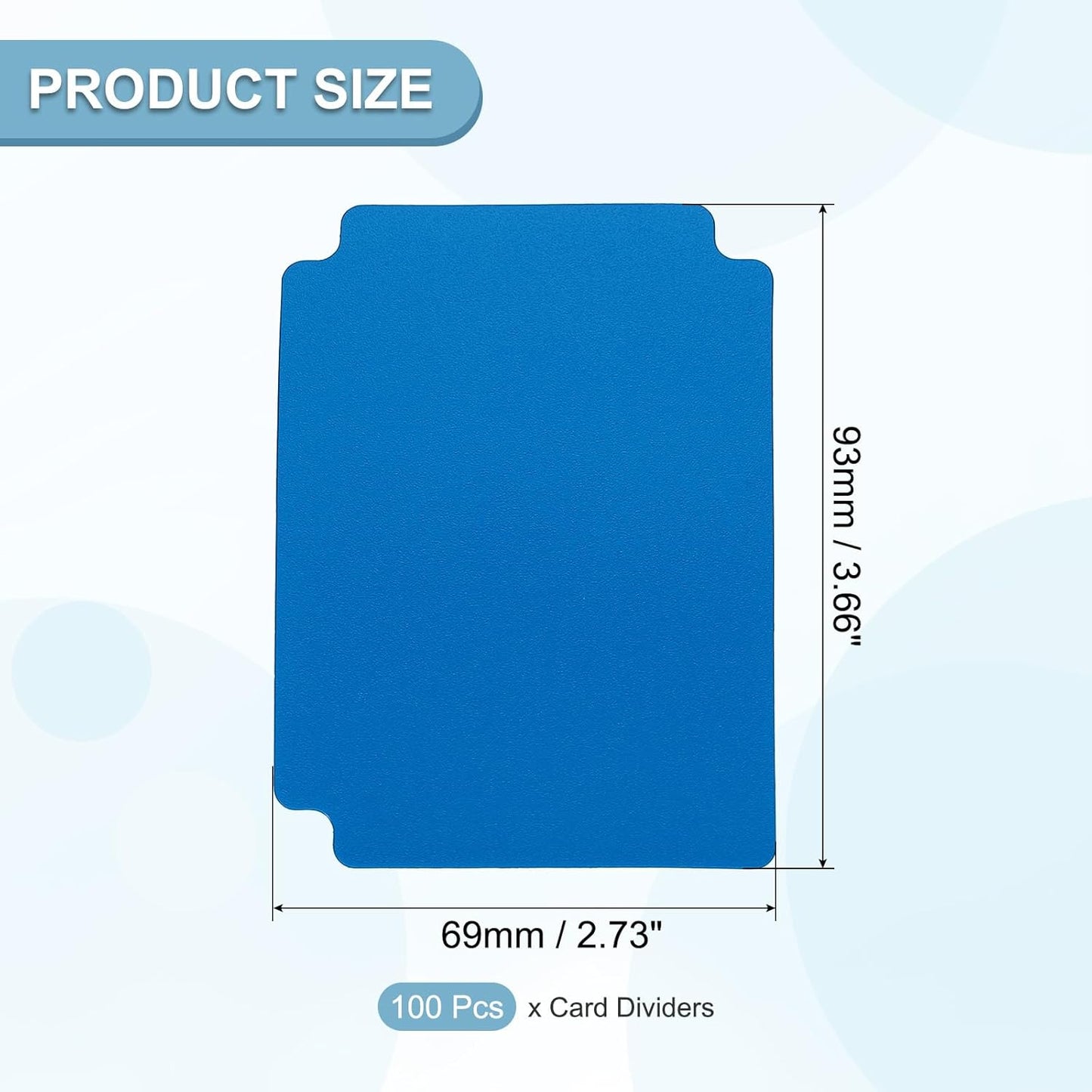 PATIKIL Trading Card Dividers, 100 Pcs Index Card Football Card Sorter Storage Boxes Organizer Tray Accessories for Sports Game Baseball Card, Light Blue