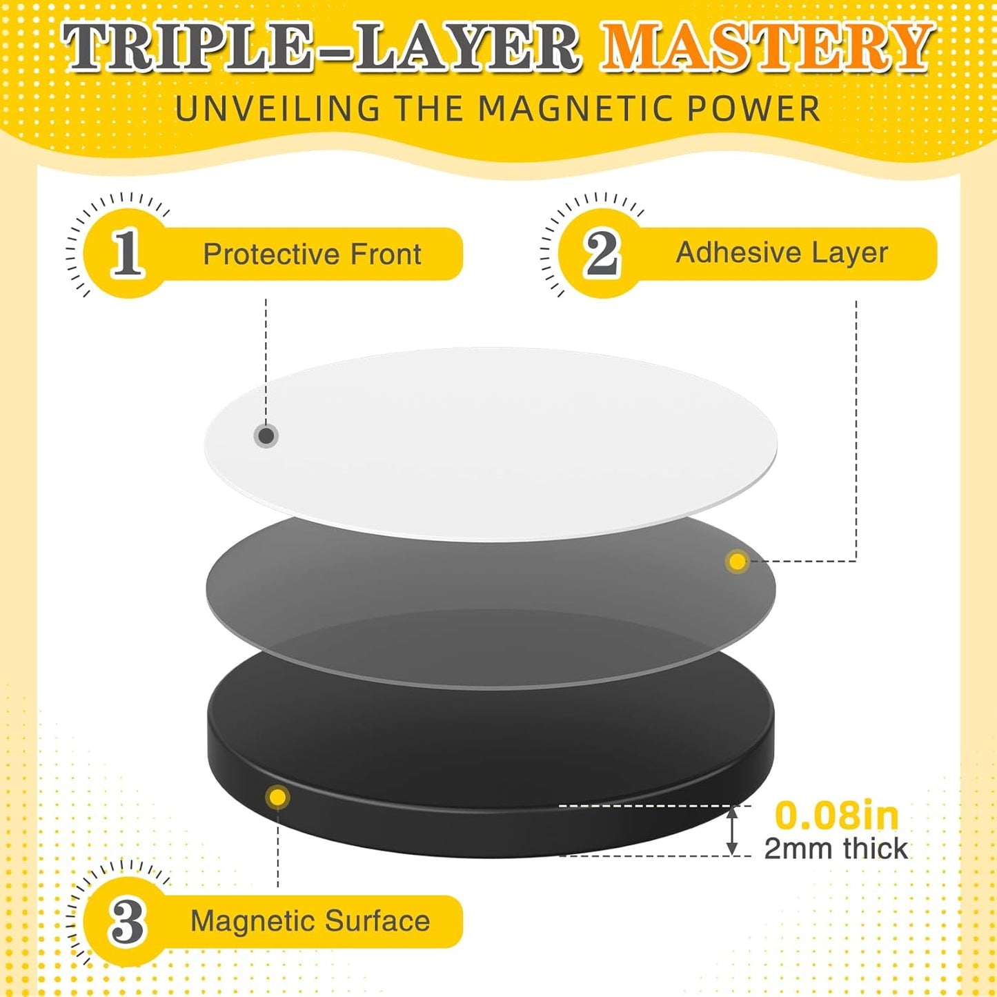 175 Pcs Round Magnets with Adhesive Backing, Magnetic Tape, Magnet Strips, Flexible Self Adhesive Magnets for Crafts, Magnetic Strips Small Sticky Magnetic Dots for Hanging & Organizing Light Objects