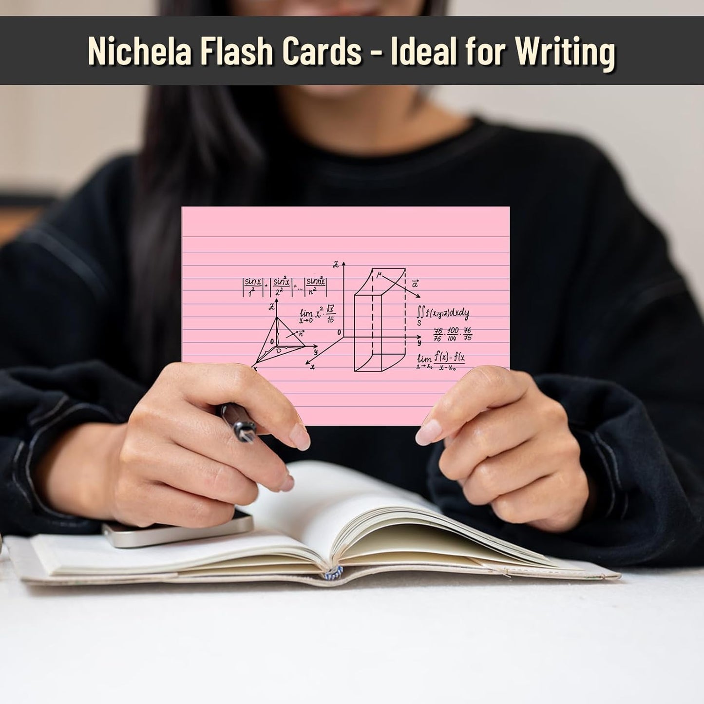 200 Pcs Colored Index Cards 4 x 6 Inch Ruled Index Cards, College Ruled Flash Cards for School, College, Office and Home Organization, Durable Study To Do List Note Cards with Lines, 5 Pack of 40