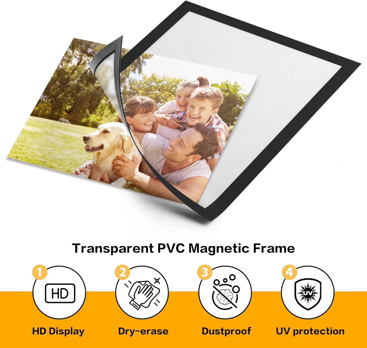 10-Pack Magnetic Sign Holders 8.5 x 11 - Magnetic Frames for Fridge & Metal Surfaces - Document & Paper Display Holders, Picture/Poster/Photo Frames for Home, Office, Classroom