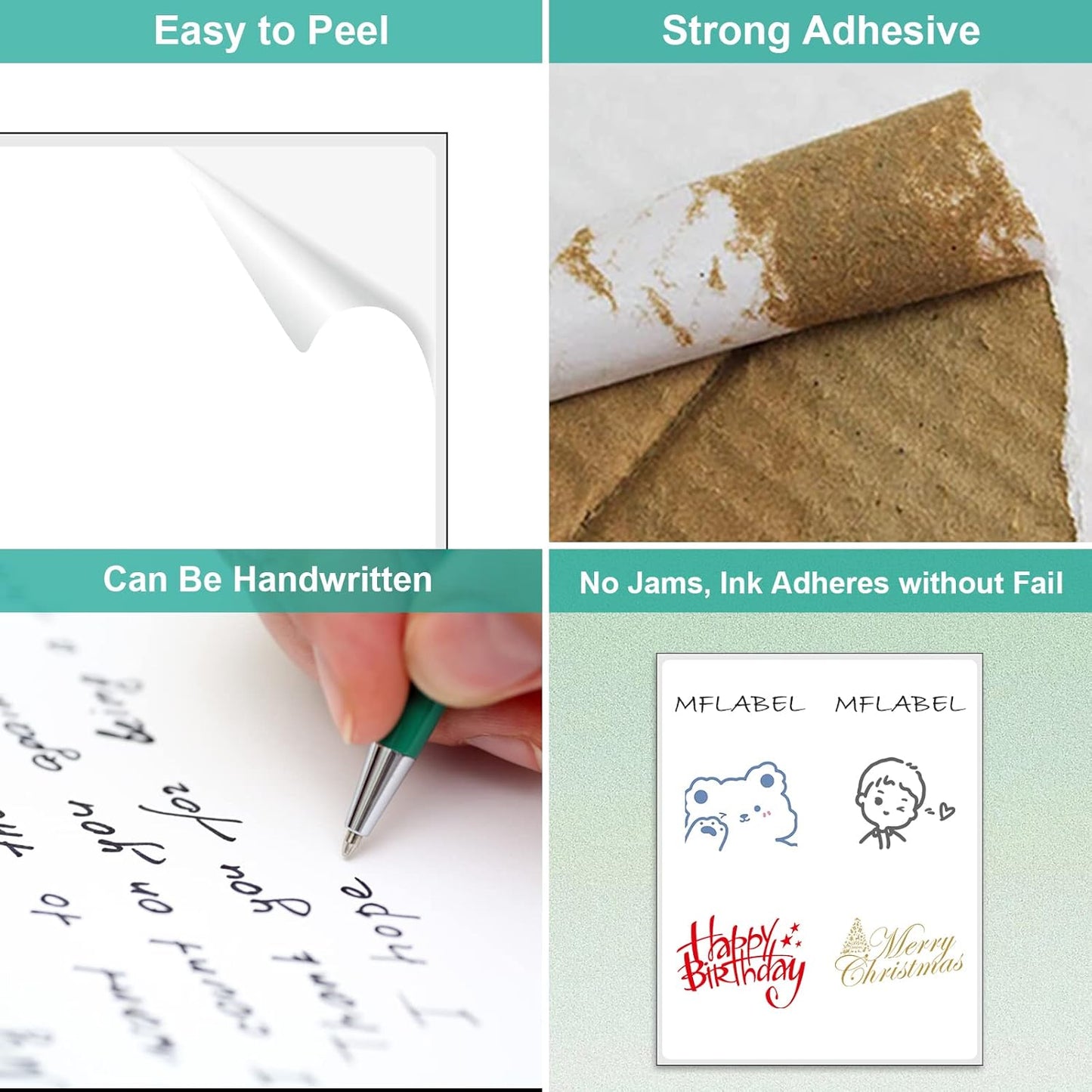 MFLABEL 100-Pack Full Sheet Labels (8.5" x 11") Matte White - Laser/Inkjet Printer Shipping Labels w/Strong Permanent Adhesive + 12 Free Fragile Stickers