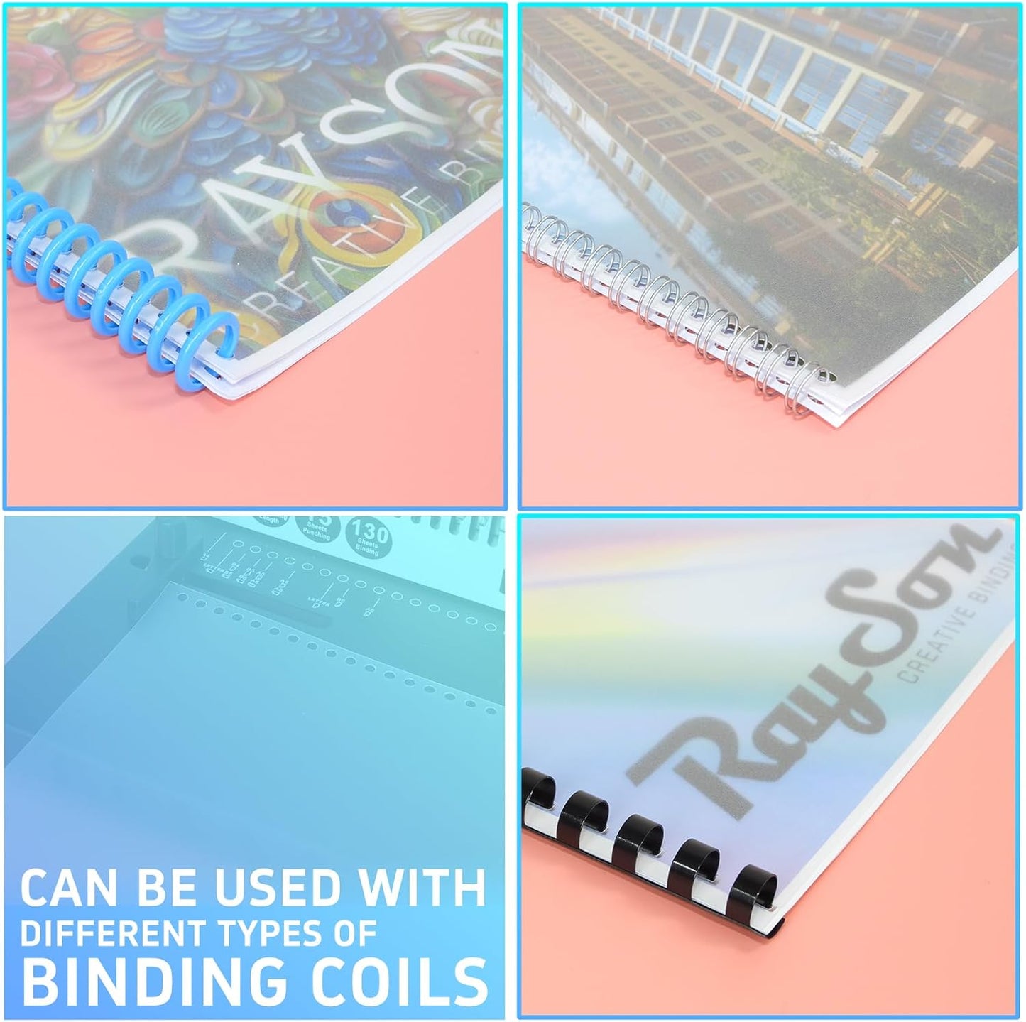 Rayson Frosted Binding Covers - 10 mil Polypropylene (PP) Matte Finish, 8.5" × 11", Durable Un-Punched Plastic Binding Covers, 100/Pack (PP25100MT)