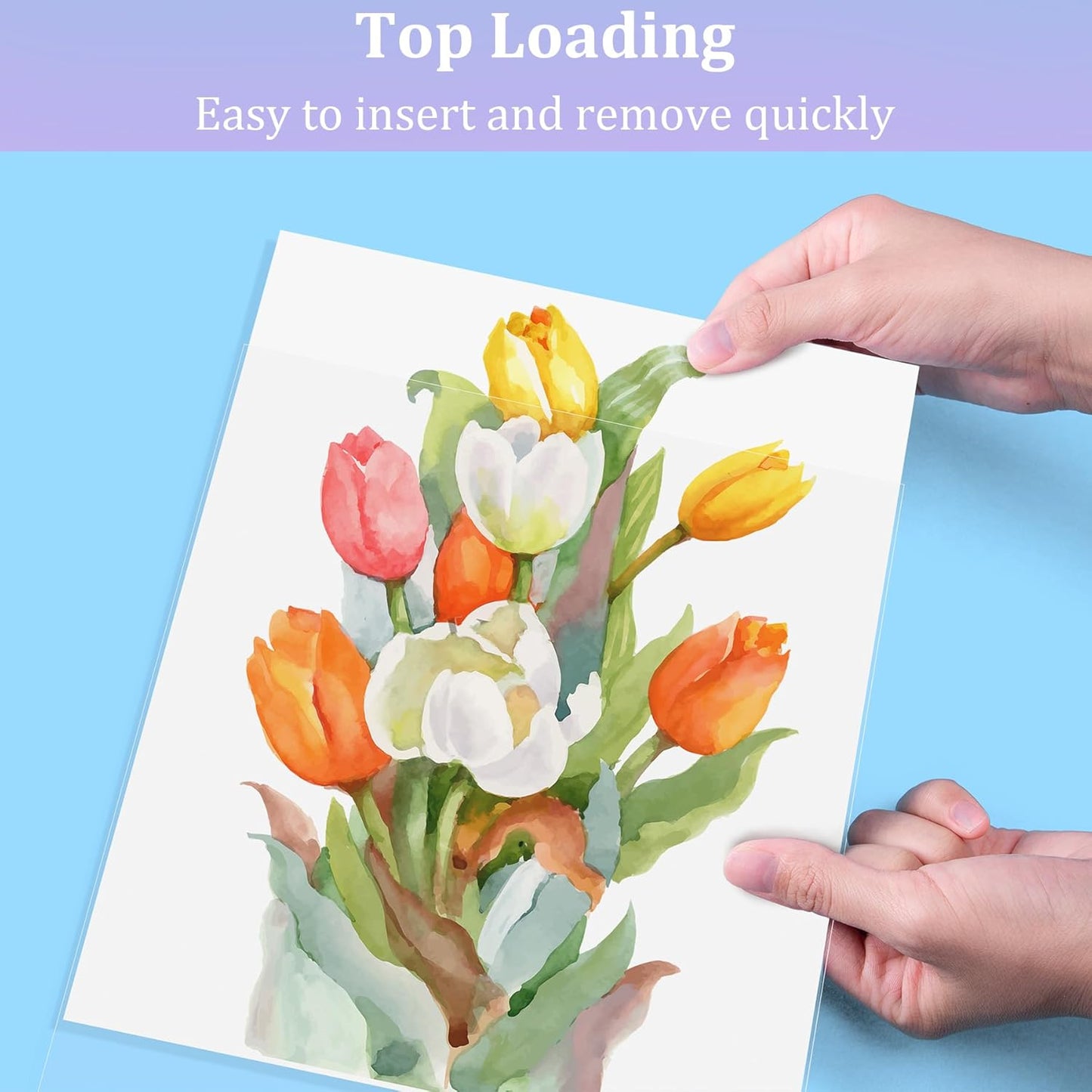 200 Pack No Holes Sheet Protectors 8.5 x 11 Inch Letter Size Page Protectors for Documents, Prints, Top Loading Heavyweight Clear View Plastic Sleeves for Papers, Artworks, Photos