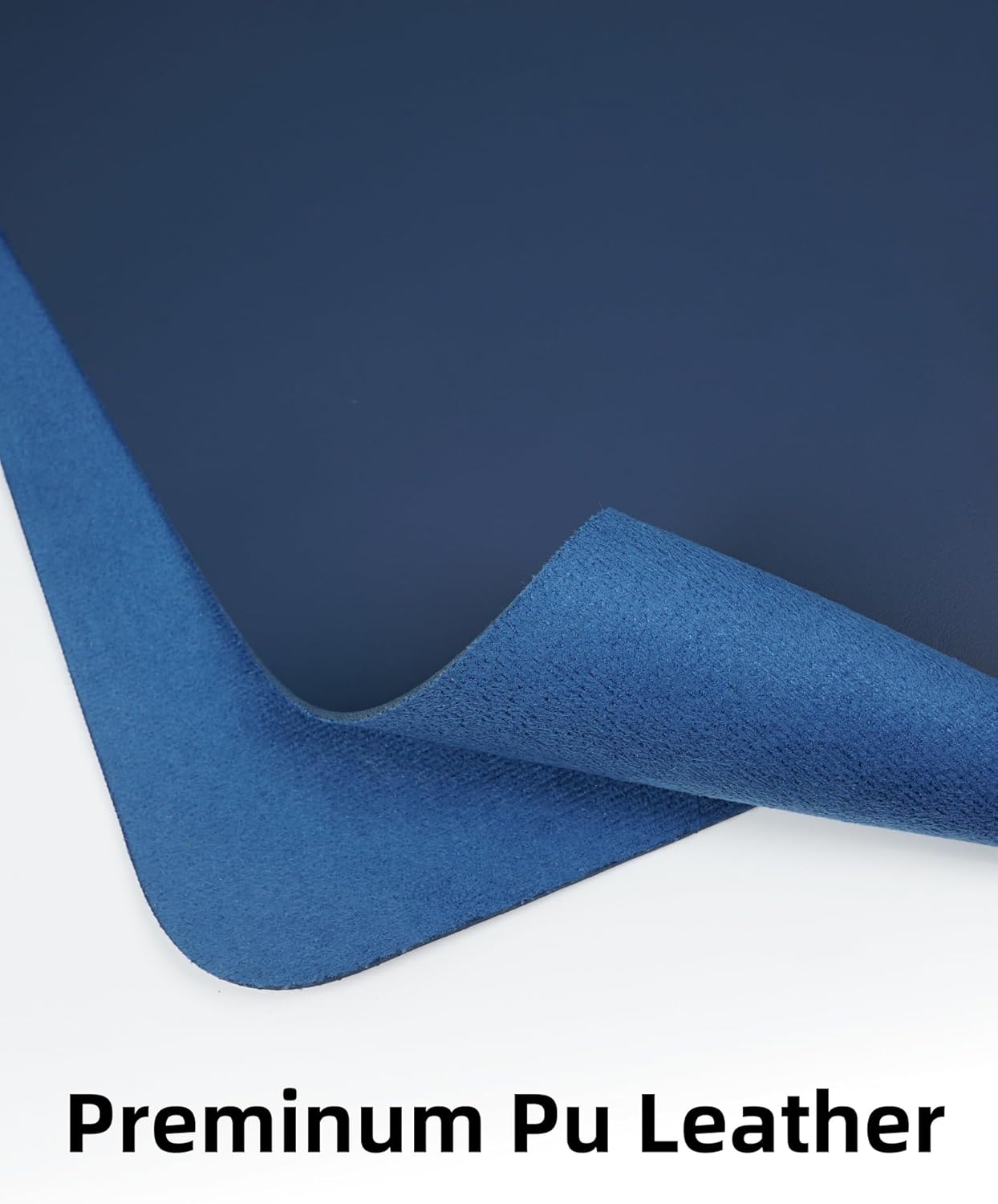 Large Desk Mat,55" x 17"Leather Desk Pad Protector,Large Mouse Pad,Office Desk Mat, Non-Slip PU Leather Desk Blotter,Desk Pad,Waterproof Desk Writing Pad for Office/Home/Decor (Midnight Blue)