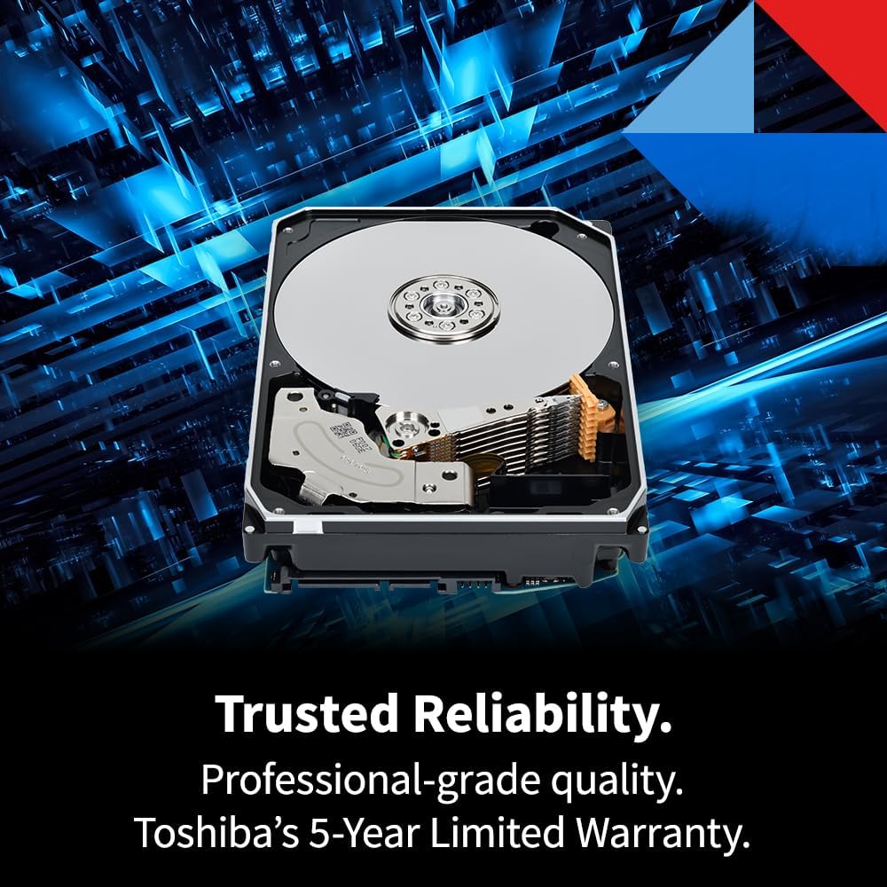 Toshiba X300 PRO 6TB High Workload Performance for Creative Professionals 3.5-Inch Internal Hard Drive – Up to 300 TB/Year Workload Rate CMR SATA 6 GB/s 7200 RPM 512 MB Cache - HDWR760XZSTB