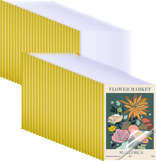 Thenshop 100 Pcs Clear Report Covers with Sliding Bars Sliding Bar File Folder Binder Plastic Report Folder for File Paper Book Resume Letter Office, 30 Sheet Capacity(Yellow)