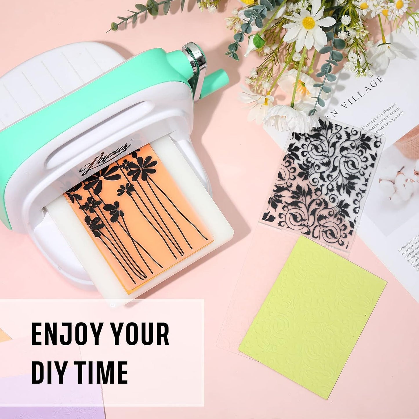 Mumufy 20 Pcs Embossing Folders for Card Making Embossing Stencil Template DIY Plastic Paper Card Decorating Mold for Scrapbook Photo Album DIY Craft, 5.8 x 3.9 Inch(Vintage)