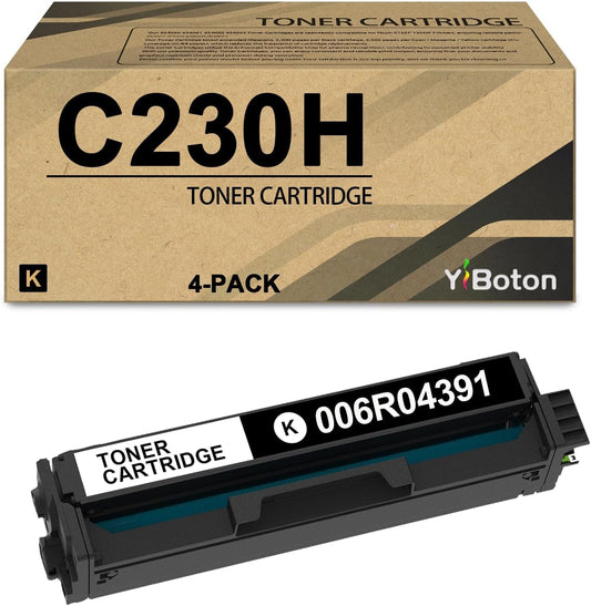 High Yield C230 C235 Black Toner Cartridge with New Chip 006R04391 Toner Compatible for Xerox C230 C235 Multifunction Printers