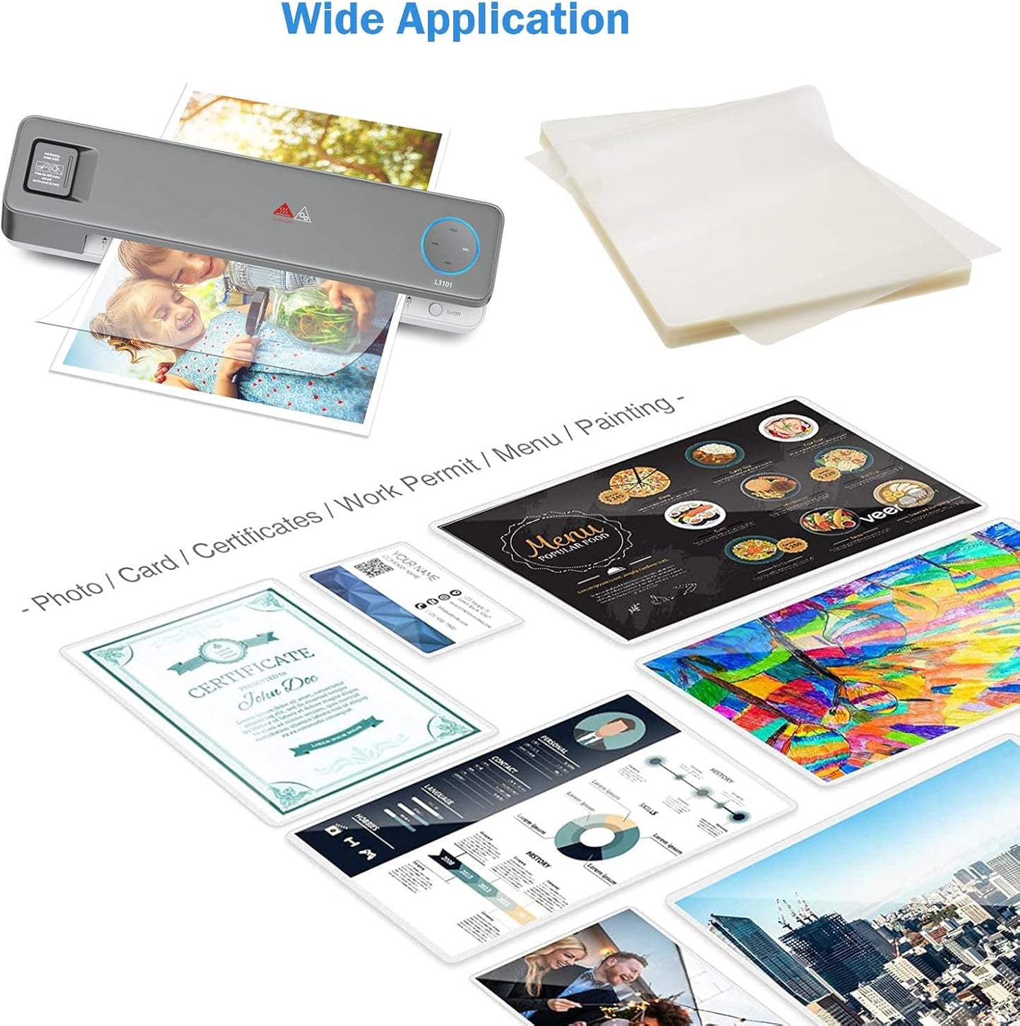 MPRT Laminating Sheets, 3 Mil Clear Thermal Laminating Pouches 8.9 x 11.4 Inches Laminate Sheets Paper for Laminator, 100-Pack