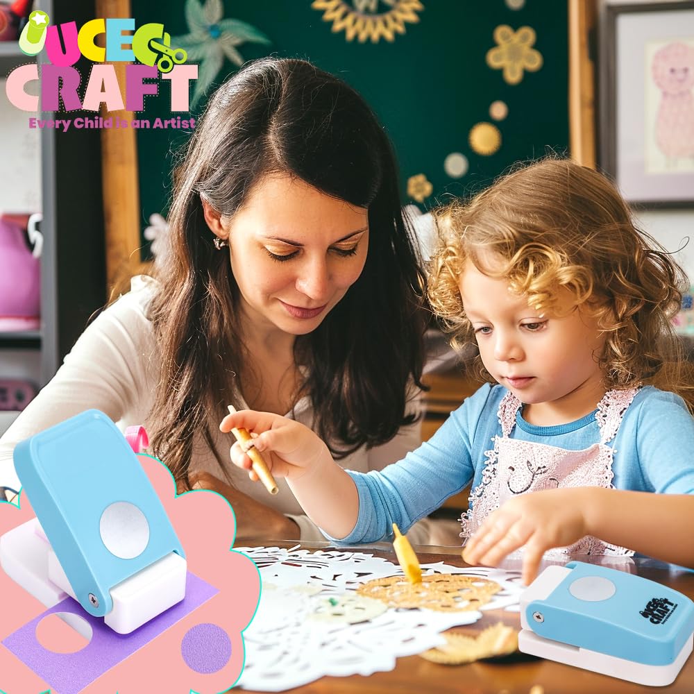 UCEC 1.5 Inch Circle Punches for Paper Crafts, Circle Hole Punch, Single Hole Punch for Kids Adults, Craft Lever Punch for Tags Cards Scrapbooking Festival DIY Arts Home Office School Supplies