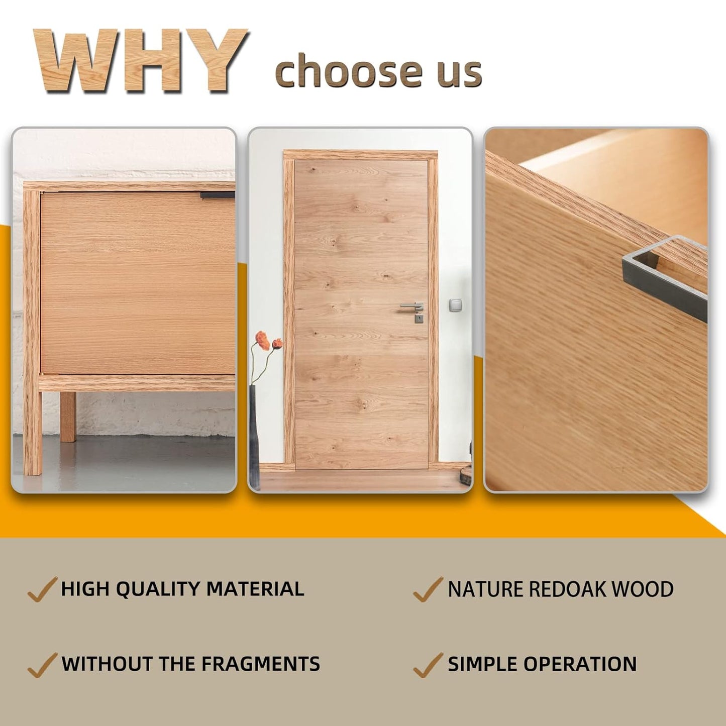 GSCIT Club Red Oak Edge Banding, 3/4 inch x 50ft roll of Veneer Edge Banding Preglued Flexible, Real Wood Tape Banding