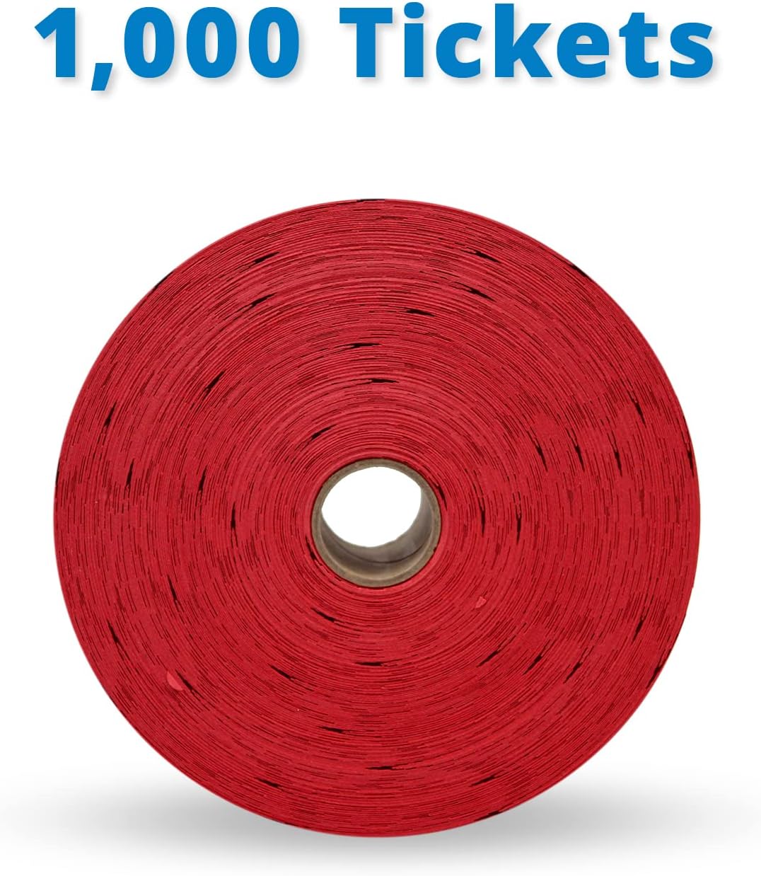 INDIANA TICKET CO. Double Roll Raffle Tickets – 1,000 Red, Events, Fundraiser, Carnival, Fair, Door Prize, Drink/Food Tickets, Classroom Reward, Bingo, Auction, 50/50 Cash Draw. (8 Color Selection)