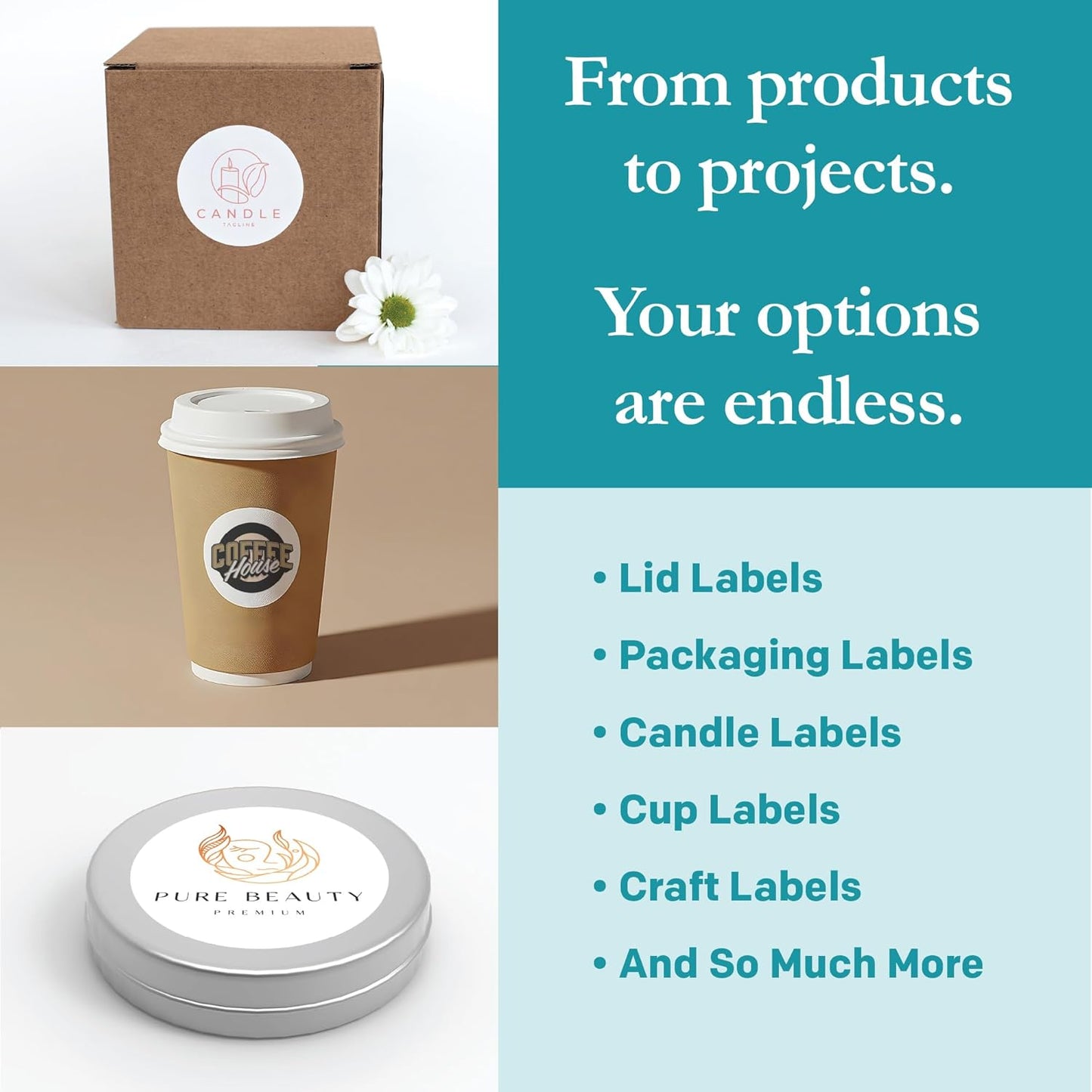 Premium Label Supply White Sticker Round Labels – 2" Circle – Laser/Inkjet Compatible – (20 per Sheet), 1000 Sheets – 20,000 Total Adhesive Labels