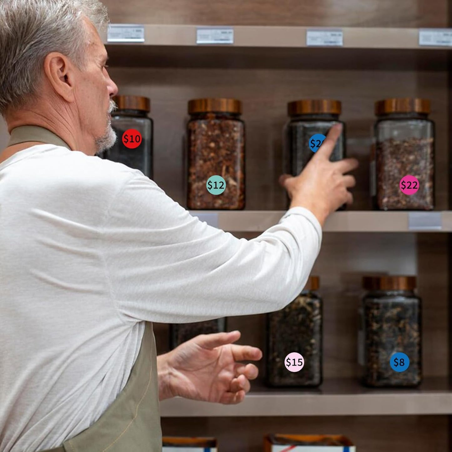 STARLIBOO Colored Dot Stickers, 1 Inch Circle Color Code Label, Waterproof Garage Sale Stickers, Yard Sale Price Labels (2 Rolls/ 1000Pcs, Lake Blue)