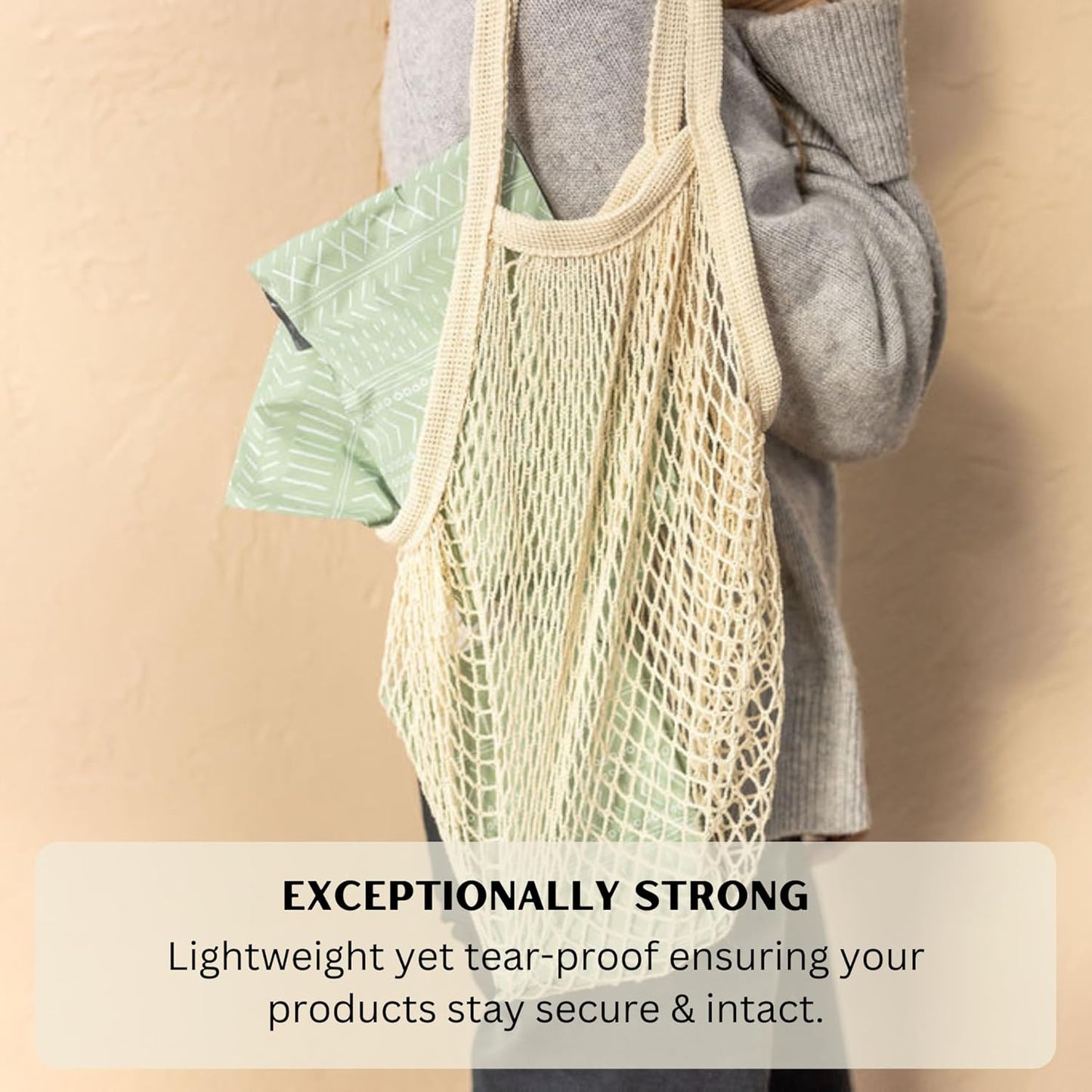 Poly Mailers 6x9 Inch 100 Pack Small Shipping Bags Strong Thick Mailing Envelopes | Self Sealing Adhesive | Waterproof & Tear Resistant | Small Business Packaging for Clothing - Boho Sage Green