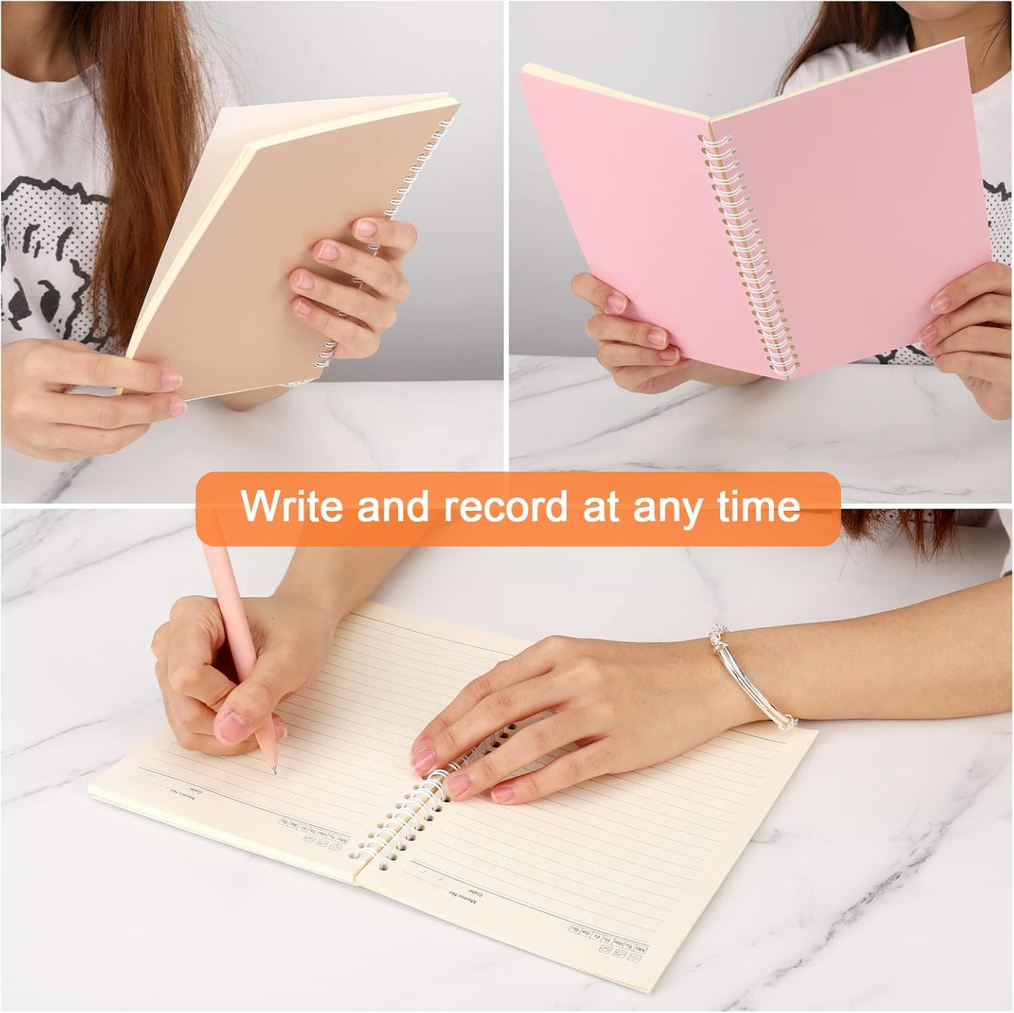 48 Pack A5 Spiral Notebooks College Ruled Spiral Notebooks Bulk Inches Lined Travel Writing Notebooks Journal Notepad for Office School Supplies, 50 Sheets 100 Pages, 8.3 x 5.5 Inches, Multicolor