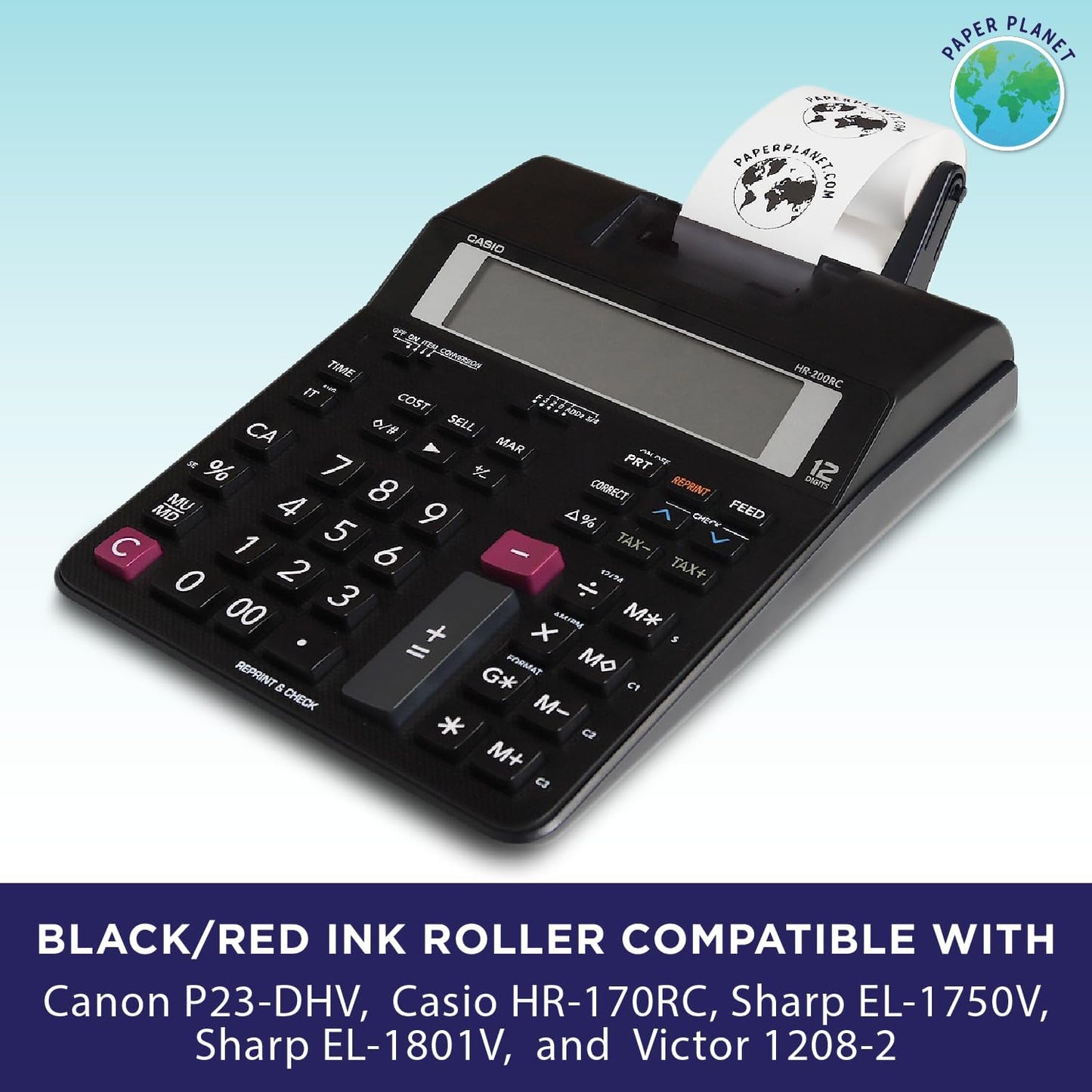 Red and Black Printing Calculator Ribbons Compatible with IR40T by Paper Planet | Replacement Adding Machine Ink Ribbon Compatible with Select Canon, Casio, Sharp, and Victor IR40T | 5 Pack