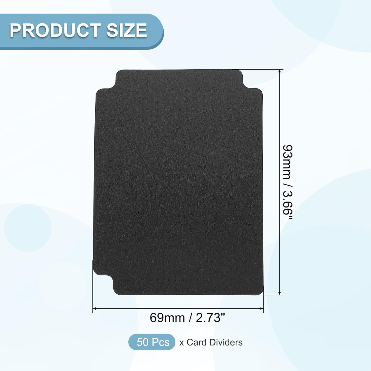 PATIKIL Trading Card Dividers, 50 Pcs Index Card Football Card Sorter Storage Boxes Organizer Tray Accessories for Sports Game Baseball Card, Black