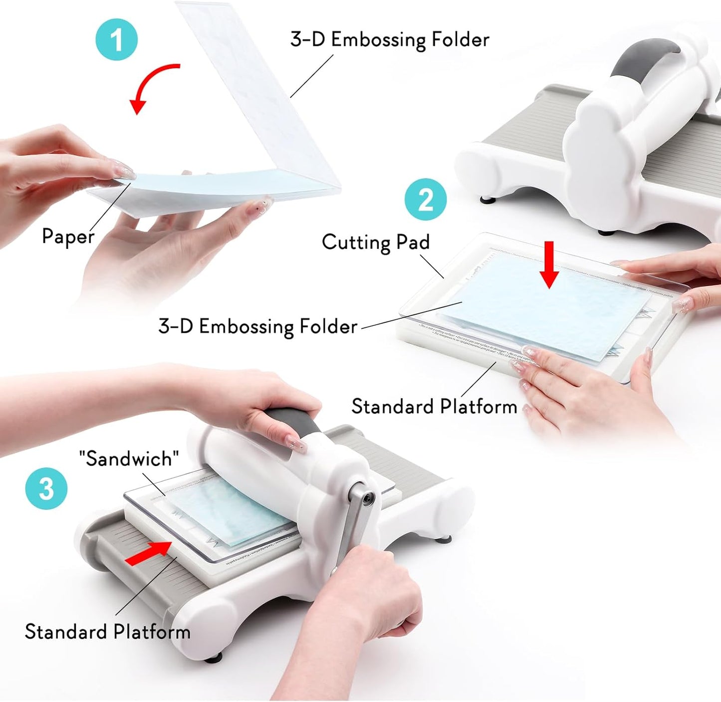 BAOFALI 3D Embossing Folder for Card Making, Rose Clear Plastic Texture Fades Embossing Folder Template for Scrapbooking and Other Paper Craft Album Stamps DIY Decoration