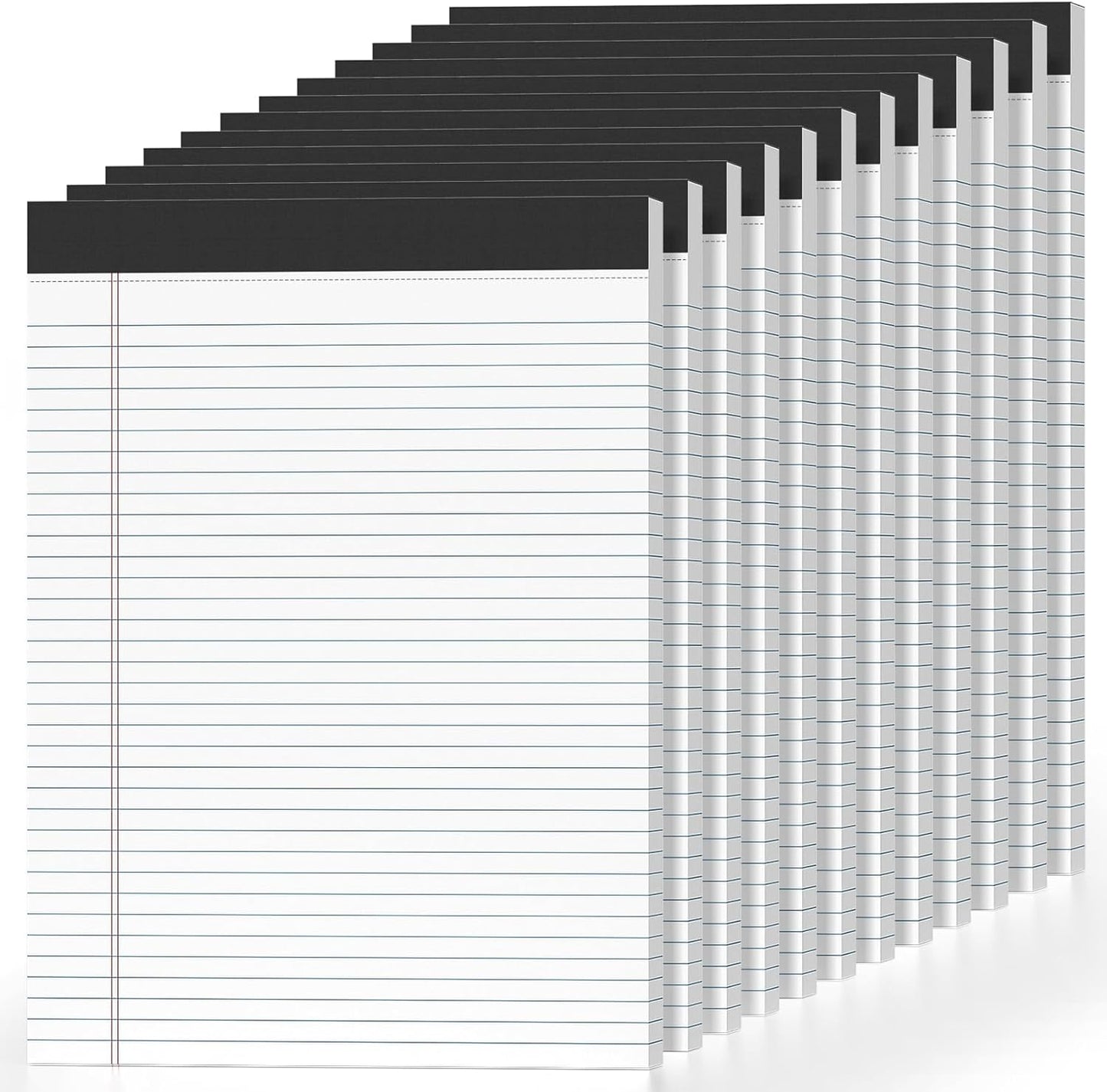 12 Pcs Legal Pads 8.5" x 11" College Ruled Note Pads 8.5 x 11.75 Inch Micro-Perforated Notepad 360 Sheets in Total Lined Writing Paper Notebook for Office, School Supplies & To-Do Lists 30 Sheets/Pad