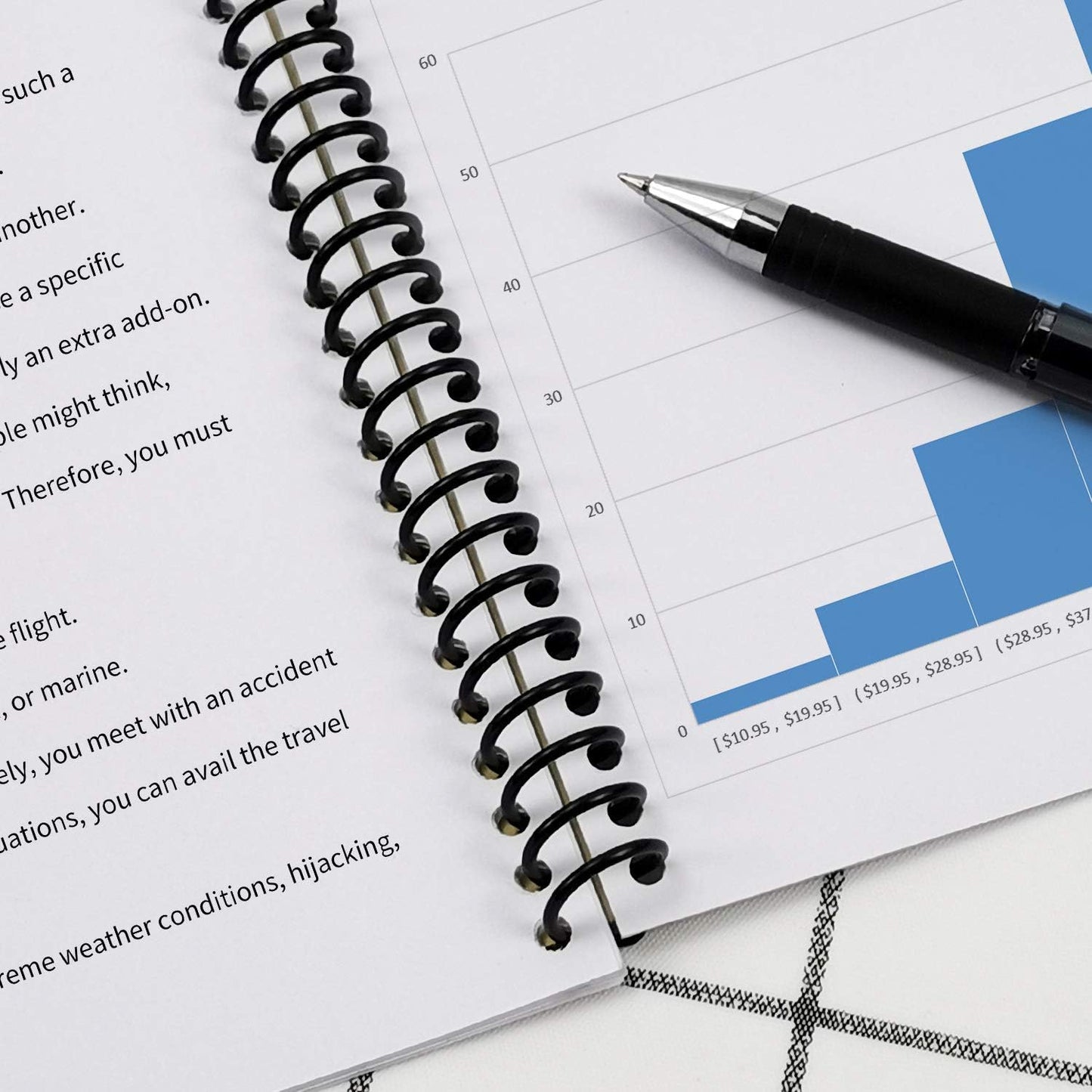 Rayson Plastic Spiral Binding Coil 1-1/4" (31.8mm), 280 Sheets Capacity, 4:1 Pitch Black Coil bindings Spines for Business and Educational Purposes, 50 Pack