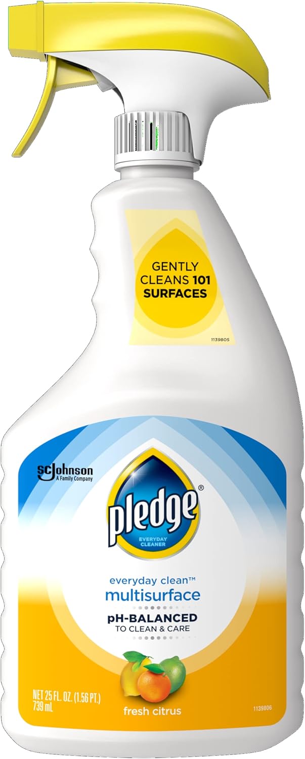 Pledge pH-Balanced Multisurface Cleaner Spray for Everyday Care, Fresh Citrus Scent, 25oz