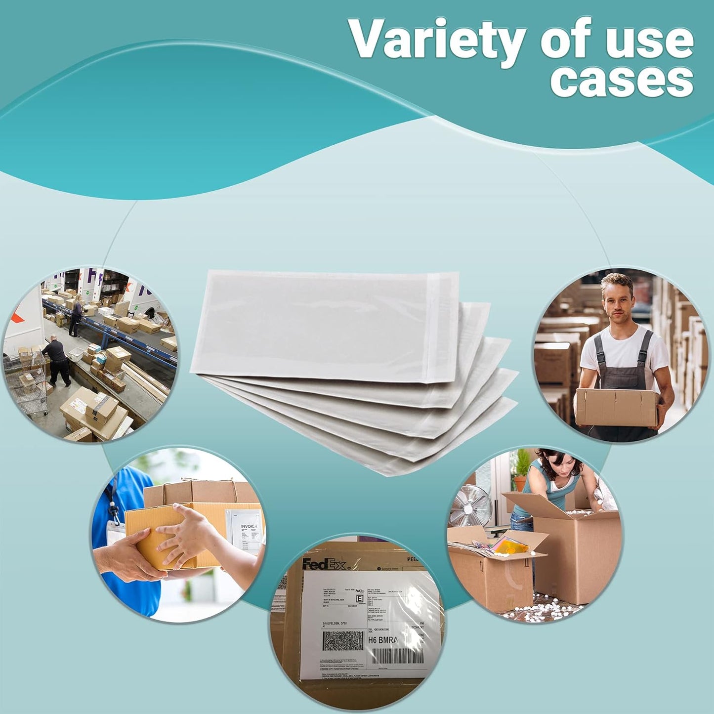 APQ Clear Top Loading Packing List Envelopes, 4.5 x 5.5 Inches. 1000 Pack Packing Slip Envelope Pouches. Self-Seal Plastic Shipping Label Pouches. Durable Packing List Mailing Envelopes for Documents